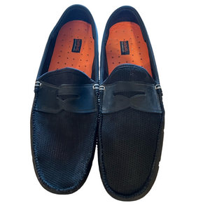 Swims Mens Penny Black Casual Round Toe Slip On Comfort Loafers Shoes Size 14